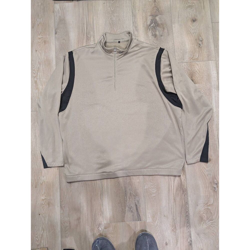 Nike Golf Therma-FIT Men’s 2XL Tan Black 1/4 Zip Pullover Jacket Lightweight